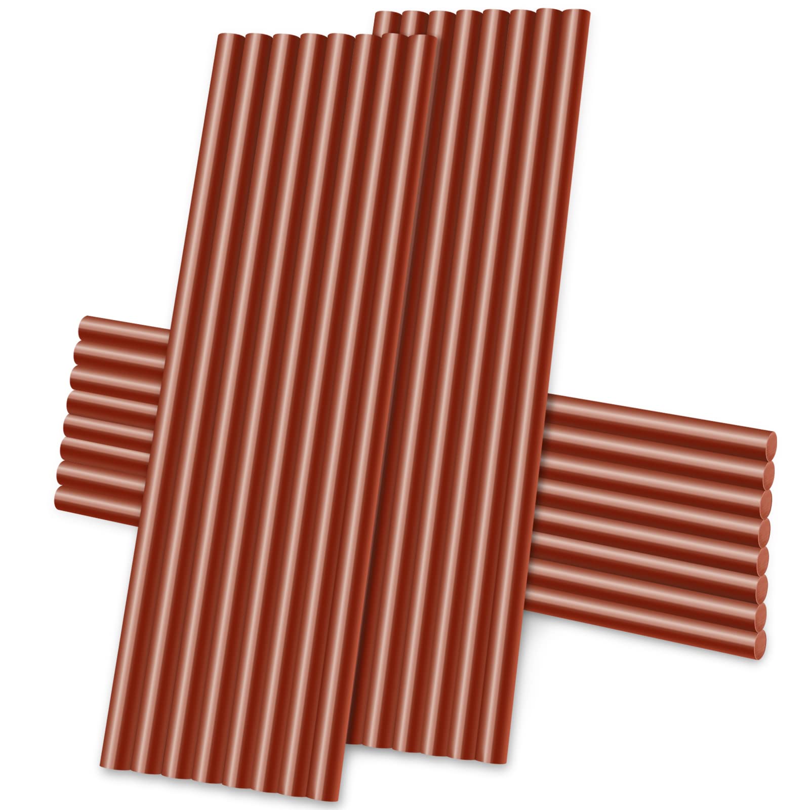 Photo 1 of Manarty Brown Hot Glue Sticks, 24PCS Mini Size 0.27" Dia x 8" Long Hot Melt Glue Stick Colored, All Temperature Adhesive EVA Glue Sticks for Repairing Sealing Stamp DIY Art Craft Decoration