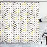 Ambesonne Geometric Shower Curtain, Fish with