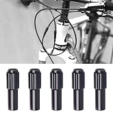 ALEOED 5 Pieces Bicycle Cable Adjusters | Bike Indexed Inline Cable Tension Adjuster Housing Screws Black