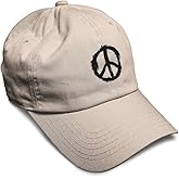 Speedy Pros Soft Baseball Cap Flame Peace Sign Embroidery Symbols Twill Cotton Embroidered Dad Hats for Men & Women