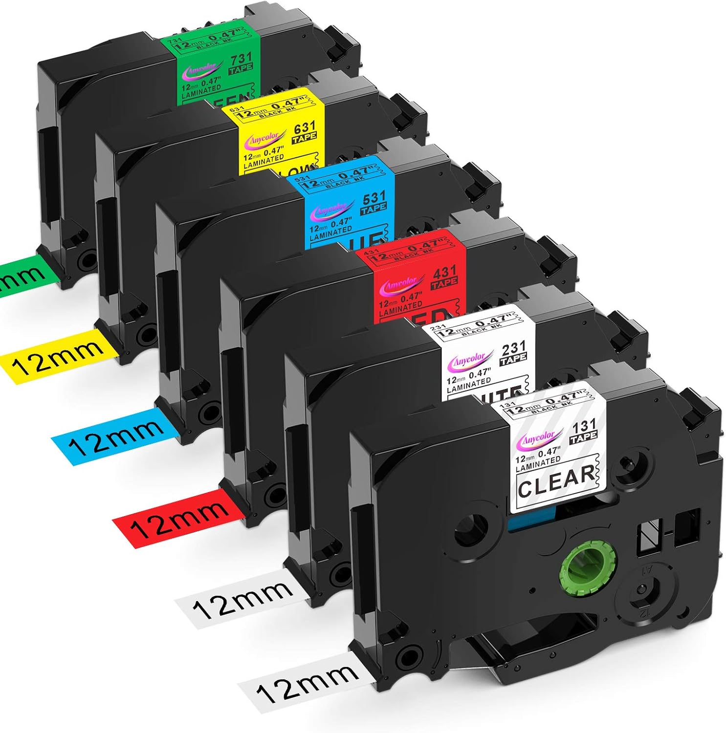 Anycolor Compatible Label Tape Replacement T Touch Brother ...