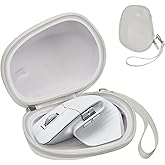 Hard Carrying Case for Logitech MX Master 4 / MX Master 3S / 3 / 2S Wireless Mouse, Portable Travel Storage Box Bag (White)
