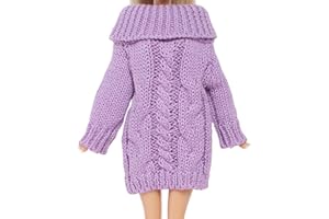 BJDBUS Winter Turtleneck Sweater Clothes for 11.5 inch Girl Doll Accessories (Purple)