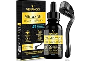 VENANOCI 5% Minoxidil for Men Hair Growth Oil: Hair Regrowth Treatment for Scalp Hair Loss & Beard - Hair Growth Serum for Thicker, Longer, Fuller, Healthier Hair