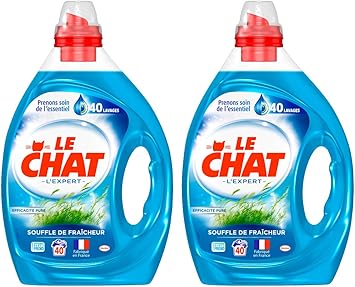 Le Chat Souffle De Fraîcheur Lessive Liquide Lot De 2 X 2l 80 Lavages
