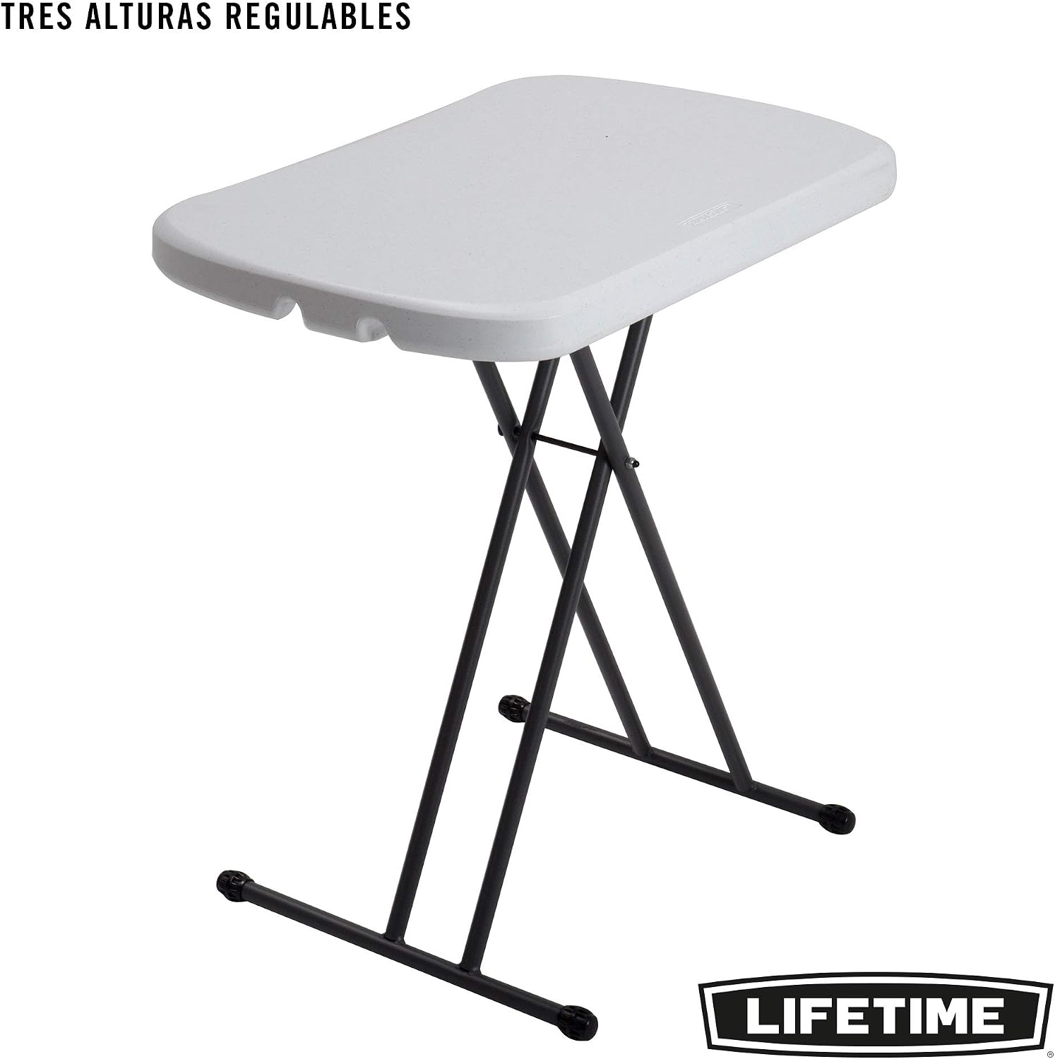 Lifetime 80251 2 ft (0.66 m) Personal Folding Table - White, White Granite, 26 Inch - Image 3