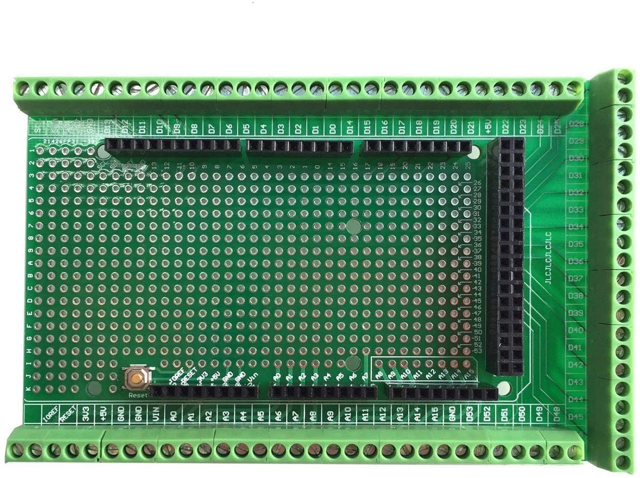 ICQUANZX ARCELI Prototype Screw/Terminal Block Shield Board Kit For MEGA 2560 R3 DIY Soldered
