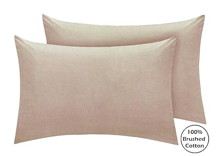 100 Brushed Cotton Flannelette Pillow Cases In 14 Colours 2 X