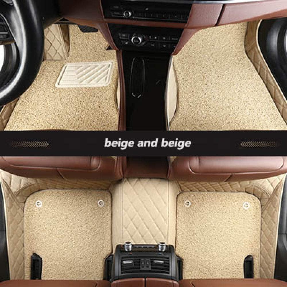 LKJHO Car floor mat for Custom car floor mats for Mitsubishi All Models pajero grandis ASX lancer galant Lancer-ex pajero sport outlander,Beige and Beige