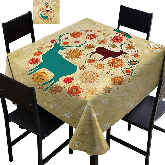 Christmas Decor Square Fabric Tablecloths