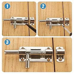 LANIAKEA 8pcs Slide Barrel Bolt Latches 4 Inch 304