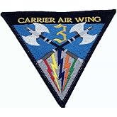 Carrier Air Wing CVW-3 Patch &ndash; with Hook and Loop, 4"