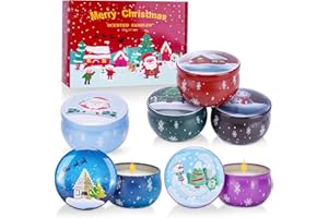 Christmas Scented Candles Gifts Set for Women 6 Pack, 2.5 oz Natural Soy Wax Jar Candle for Home Scented, Aromatherapy Candle