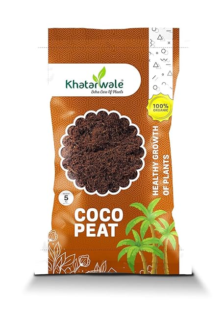 Khatarwale - COCOPEAT Organic Fertilizer (5kg) - Ready to Use Compost for Home-Office, Indoor-Outdoor Plants, Gardens