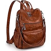 UTO Women Backpack Purse Leather Vegan Ladies Fashion Designer Rucksack Convertible Travel Shoulder Bag with Tassel
