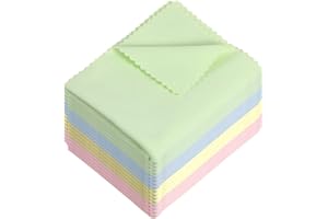 APAUSVCM 10Pcs Flute Cleaning Cloth, Microfiber Violin Cleaning Cloth Soft Instrument Cleaning Cloth for Guitar Flute Violin Piano Trumpet Sax Lenses Screen (Blue and Apricot)