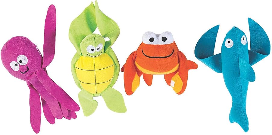 Amazon Fun Express 長い腕の海の生き物 おもちゃ ぬいぐるみ 長い腕のぬいぐるみ 12ピース ぬいぐるみ おもちゃ