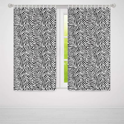 Amazon Com Yoliyana Zebra Print Decor Windows Blackout
