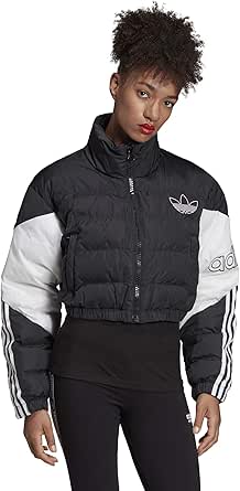 adidas Originals Cropped Puffer Jacket UK 10 Reg Black: Amazon.ca: Clothing & Accessories