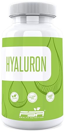 Hyaluronsäure hochdosiert 90 Kapseln, 400 mg pro veganer Kapsel, Hyaluron mit 500-700 kDa - von der Profisport-Marke FSA Nutr