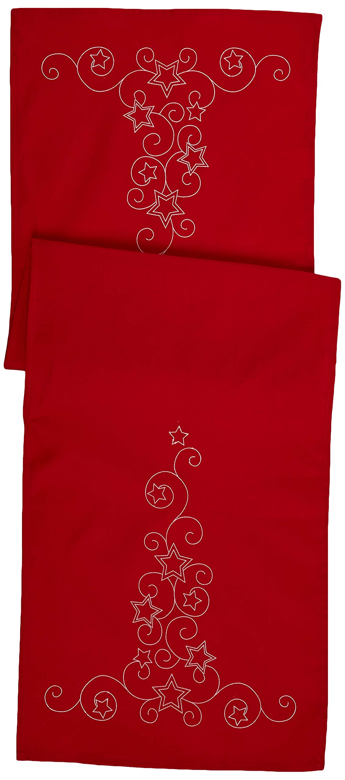 Vervaco Embroidery: Runner: Stars & Swirls, 100% Cotton, Multi-Colour, 30 x 2 x 20 cm