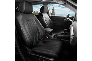 FEINEPRO Seat Covers for Honda CRV 2026 2025 2024 2023 EX, EXL, LX, Sport, Touring, Special Edition, Hybrid & Gas, 1:1 Custom Leather Seat Covers Full Set - Black