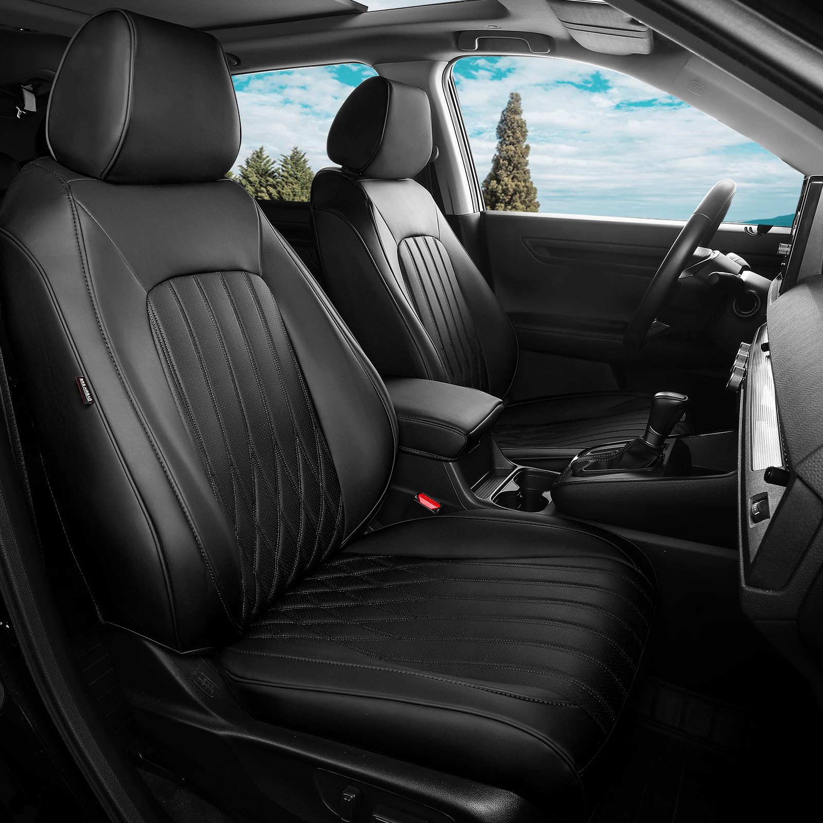 Photo 1 of FEINEPRO Seat Covers for Honda CRV 2026 2025 2024 2023 EX, EXL, LX, Sport, Touring, Special Edition, Hybrid & Gas, 1:1 Custom Leather Seat Covers Full Set - Black