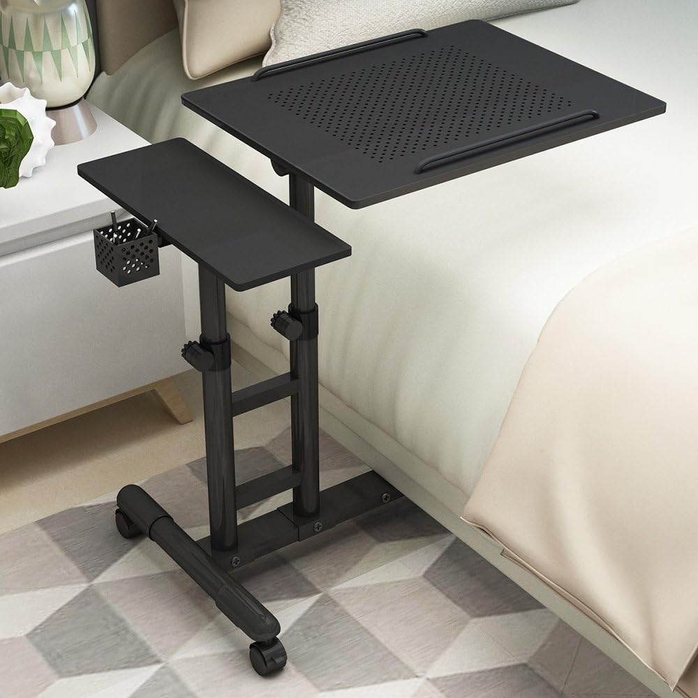 ZHANGRONG- Adjustable Laptop Desk Overbed Table Sofa Table 5 Adjustable Height Sturdy Laptop Desk Stand Notebook Computer Table With Wheels (Color : 1003, Size : Deluxe Edition)