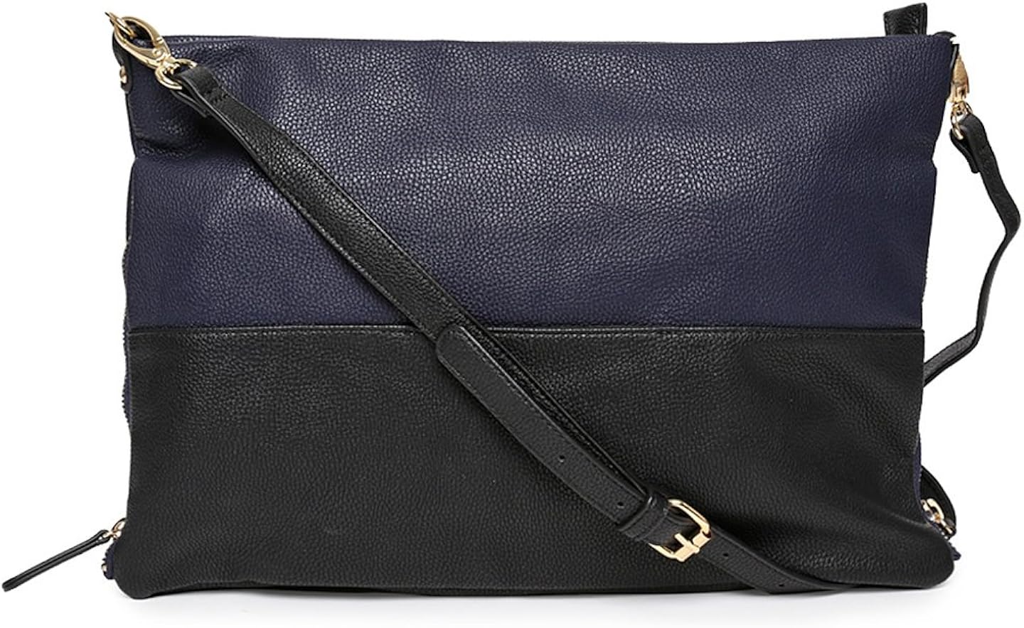 Womens Navy Blue & Black Clutch Bag Handbags