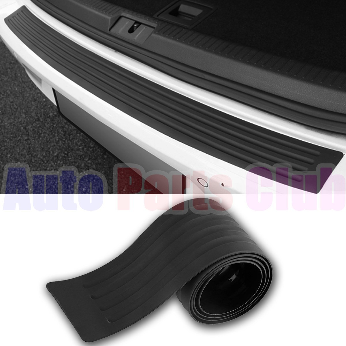 Auto Parts Club u800Rear Bumper Protector, Rear Bumper Guard/Universal  Black Rubber Door Sill Guard for Car Pickup SUV Truck/Scratch-Resistant  Boot Sill ...