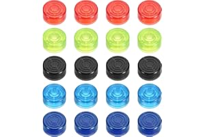 MECCANIXITY 20 Pcs Footswitch Toppers Guitar Pedal Button Caps Plastic Footswitch Top Cover 3/8" for Guitar Effects Pedal But