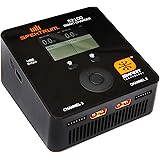 Spektrum S2100 Smart Charger: 200W (2x100W) AC Dual Output Lipo Battery Charger with USB | LCD Color Display | IC3 Connector 