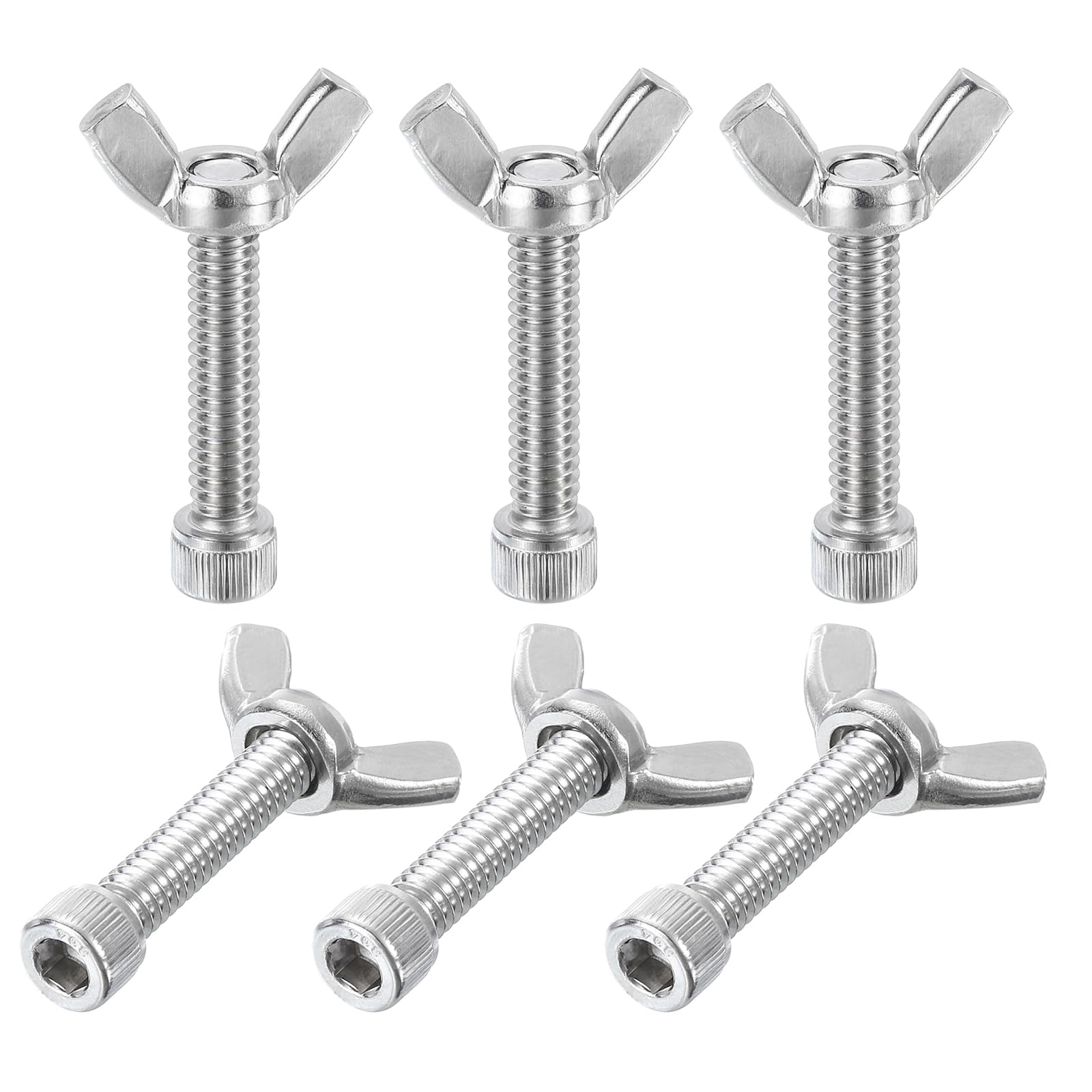 PATIKIL 1-1/4" Bat Pins, 6 Sets 304 Stainless Steel Pottery Pins Fits Any Standard Throwing Wheel Head Ceramic Bat, Pottery System Replacement Pins Tool for Pottery Construction Furniture