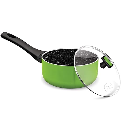 Treo by Milton Granito Sauce Pan 18 cm with Lid, 1 Pc, Black