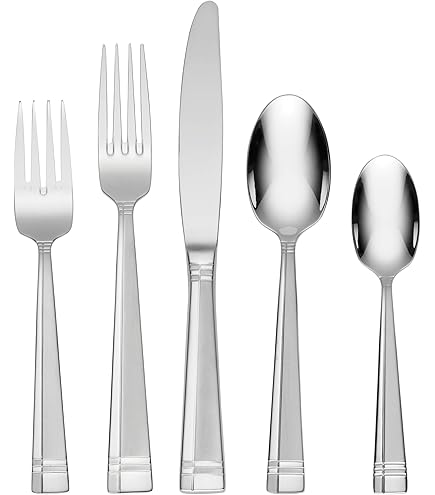Oneida Gable Set Posate 42 Pezzi - Acciaio Inossidabile 18/0 - Design Classico Moderno - Argento