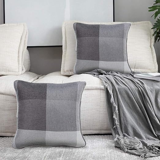 Amazon Com Alexandra Cole Farmhouse Gingham Checked Plaid Throw