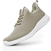 Flysocks Slip On Sneakers for Women-Non Slip Gym Sports Shoes Lightweight Comfortable Walking Tennis Shoes Beige 8.5