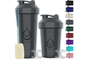 diliqua 2 PACK, 28 oz & 20 oz Shaker Bottles for Protein Mixes | BPA-Free & Dishwasher Safe |small protein shaker bottle | Shaker Cups for protein shakes | Blender Shaker Bottle Pack