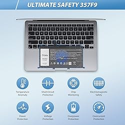 COWOOGMZ 74WH 357F9 Laptop Battery Replacement for