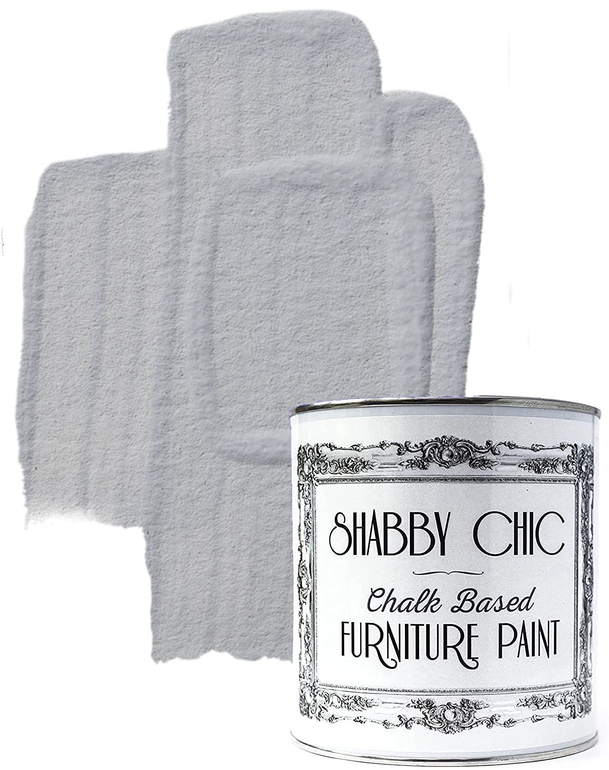 Shabby Chic Chalk Based Furniture Paint, Grey Embrace - 1 L | Distressed Matt Finish for Furniture, Home Decor or DIY Projects | Interior & Exterior | Non-Sand, Suitable for Wood, Plastic & Metal