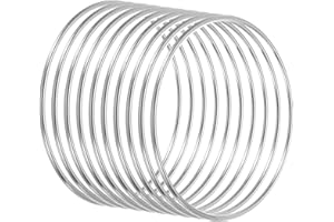 PATIKIL 4 Inch Dream Catcher Rings, 10 Pcs Metal Macrame Wreath Floral Round Ring Hoop for Home Car DIY Craft Wedding Wall Ha