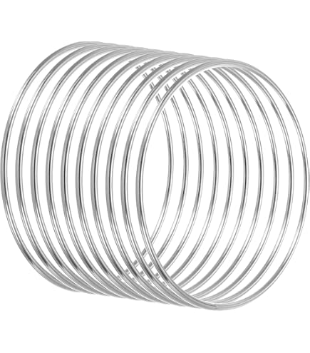 Jklashfi Lot De 10 Anneaux En Métal Doré Pour Attrape-rêves Et Travaux Manuels 7,6 Cm