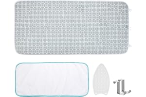 SEIRITEX Ironing Mat, Portable Ironing Pad 39.4 x 18.9 inch Table Top Iron Board 5 in 1 Travel Iron Blanket for Washer, Dryer, Counter top, Gray