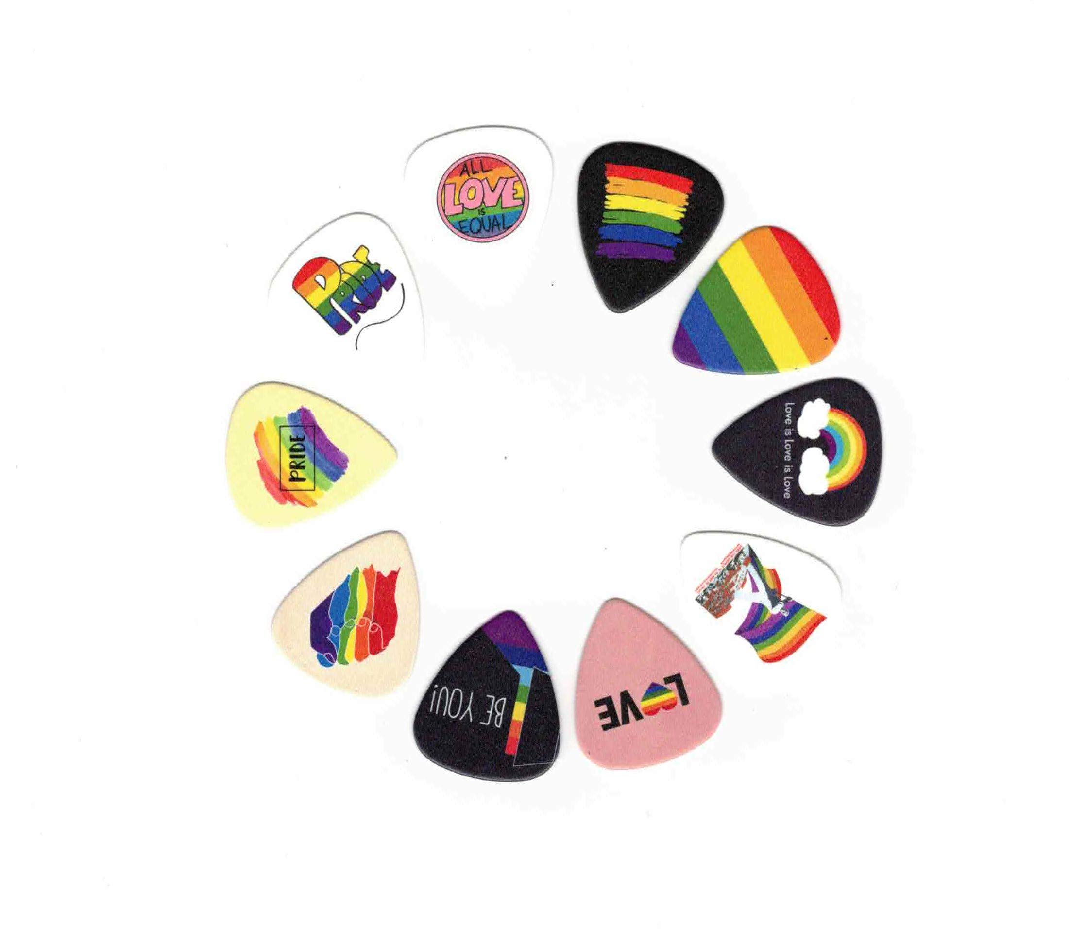 Pride Guitar Picks (10 medium picks in a packet)(LGBT Special Edition)