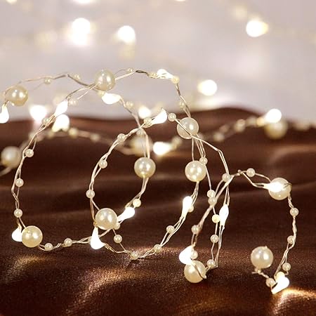Amazon Com Impress Life Ocean Pearl Beads String Lights