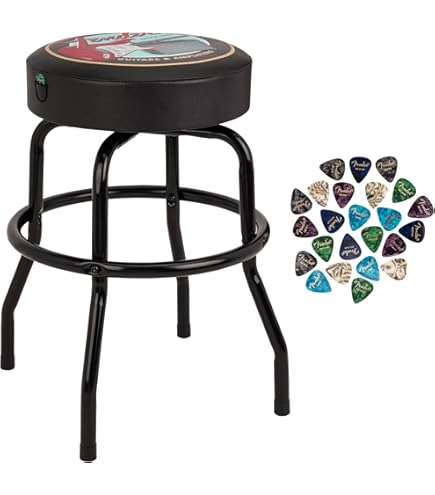 Fender フェンダー Blackout Barstool スツール Fender フェンダー Guitars & Amps Pick Pouch Barstool Black/Black