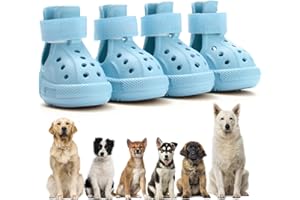 UGRASEA Dog Shoes for Hot Pavement,Non-Slip Waterproof Breathable Easy to Clean Put On and Take Off Dog Boots,Paw Protector for Hot Summer Roads Winter Snow (Blue, Size 10:(2.95"x3.54")(L*W))