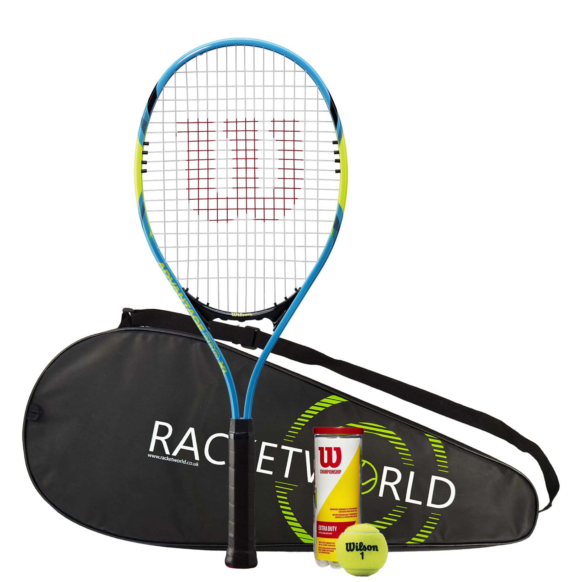 Wilson Fusion XL Tennis Racket + Full Cover & 3 Tennis Balls