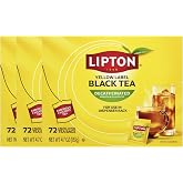 Lipton Decaf Black Tea Bags, Caffeine-Free Hot or Iced Tea, Smooth &amp; Vibrant Flavor, 72 Count (Pack of 3) &ndash; 216 Tea Bags Total