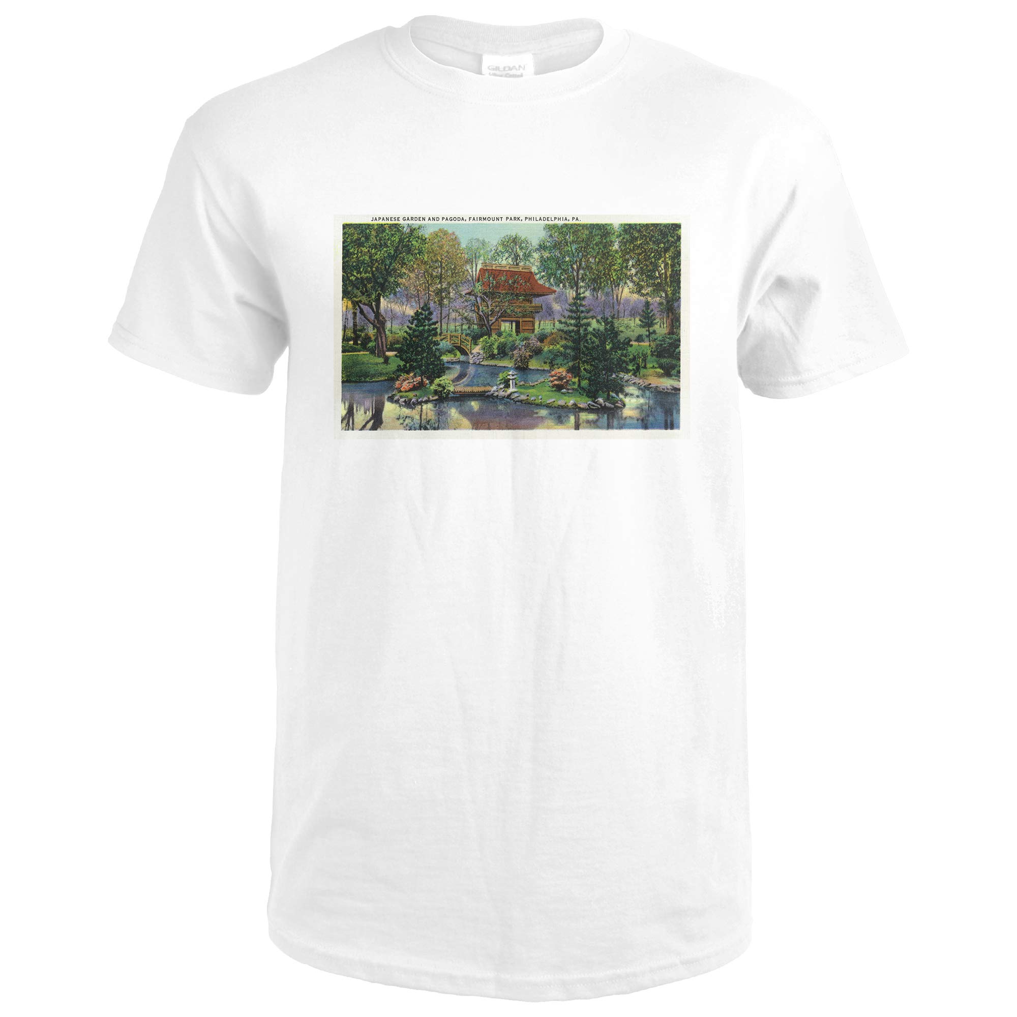 Philadelphia, Pennsylvania Fairmount Park View Of The Japanese Garden, Pagoda 23868 Xx T Shirt